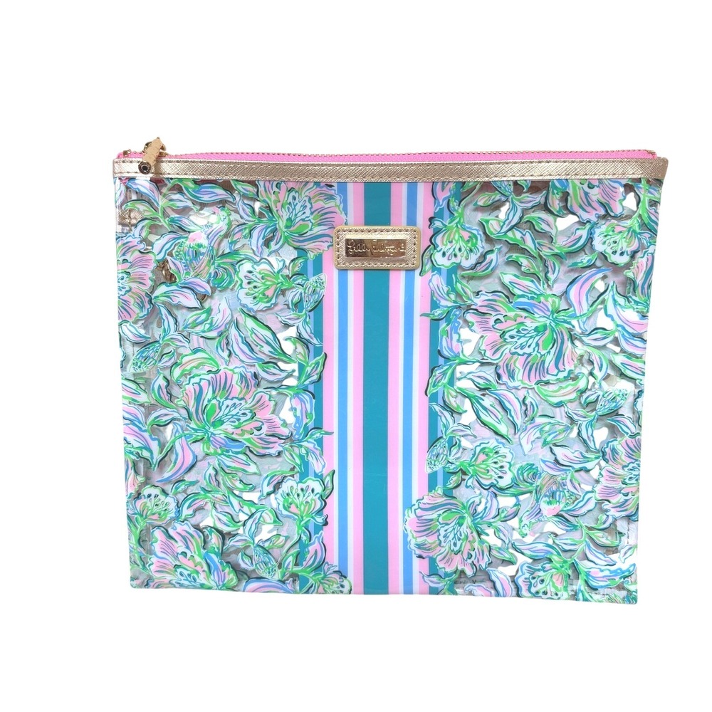 Lily‎ Pulitzer "Chick Magnet" vinyl beach pouch